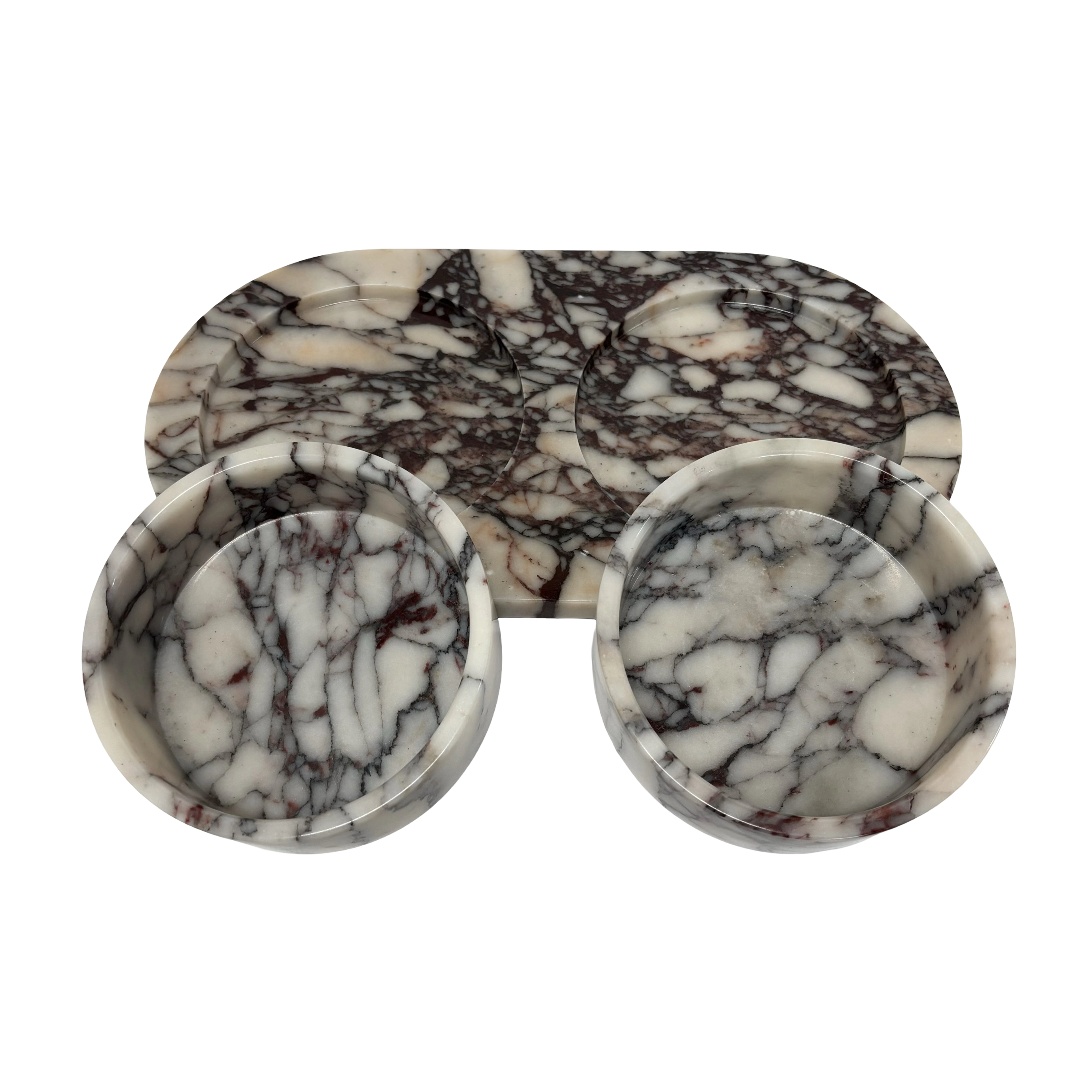 Calacatta Viola Marble Pet Bowls